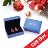image:imageAustrian Crystal Triangle Leverback Drop Earrings for Women 14K Rose Gold Plated Hypoallergenic JewelryEmerald