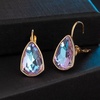 image:imageAustrian Crystal Triangle Leverback Drop Earrings for Women 14K Rose Gold Plated Hypoallergenic JewelryVitrail Light