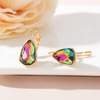 image:imageAustrian Crystal Triangle Leverback Drop Earrings for Women 14K Rose Gold Plated Hypoallergenic JewelryVitrail Medium