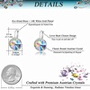 image:imageAustrian Crystals Round Drop Leverback Earrings for Women 14K Gold Plated Hypoallergenic Hoop EarringsAurora Borealis