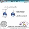 image:imageAustrian Crystals Round Drop Leverback Earrings for Women 14K Gold Plated Hypoallergenic Hoop EarringsBlue