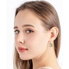 image:imageAustrian Crystals Round Drop Leverback Earrings for Women 14K Gold Plated Hypoallergenic Hoop EarringsDazzle Golden