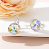 image:imageAustrian Crystals Round Drop Leverback Earrings for Women 14K Gold Plated Hypoallergenic Hoop EarringsDazzle Golden