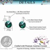 image:imageAustrian Crystals Round Drop Leverback Earrings for Women 14K Gold Plated Hypoallergenic Hoop EarringsGreen