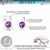 image:imageAustrian Crystals Round Drop Leverback Earrings for Women 14K Gold Plated Hypoallergenic Hoop EarringsHeliotrope