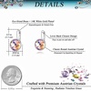 image:imageAustrian Crystals Round Drop Leverback Earrings for Women 14K Gold Plated Hypoallergenic Hoop EarringsPink