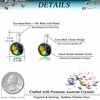 image:imageAustrian Crystals Round Drop Leverback Earrings for Women 14K Gold Plated Hypoallergenic Hoop EarringsRainbow