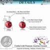 image:imageAustrian Crystals Round Drop Leverback Earrings for Women 14K Gold Plated Hypoallergenic Hoop EarringsRed