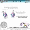 image:imageAustrian Crystals Round Drop Leverback Earrings for Women 14K Gold Plated Hypoallergenic Hoop EarringsVitrail Light