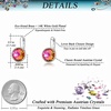 image:imageAustrian Crystals Round Drop Leverback Earrings for Women 14K Gold Plated Hypoallergenic Hoop EarringsVitrail Rose