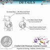 image:imageAustrian Crystals Round Drop Leverback Earrings for Women 14K Gold Plated Hypoallergenic Hoop EarringsWhite