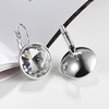 image:imageAustrian Crystals Round Drop Leverback Earrings for Women 14K Gold Plated Hypoallergenic Hoop EarringsWhite