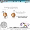 image:imageAustrian Crystals Round Drop Leverback Earrings for Women 14K Gold Plated Hypoallergenic Hoop EarringsYellow
