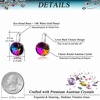 image:imageAustrian Crystals Round Drop Leverback Earrings for Women 14K Gold Plated Hypoallergenic Hoop Earringsiridescent
