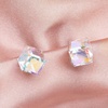 image:imageCube Austrian Crystal Drop Stud Earrings for Women Fashion S925 Sterling Silver Hypoallergenic JewelryAurora Boreali