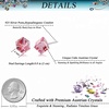 image:imageCube Austrian Crystal Drop Stud Earrings for Women Fashion S925 Sterling Silver Hypoallergenic JewelryRose Pink