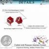 image:imageCube Austrian Crystal Drop Stud Earrings for Women Fashion S925 Sterling Silver Hypoallergenic JewelryRuby