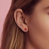 image:imageCube Austrian Crystal Drop Stud Earrings for Women Fashion S925 Sterling Silver Hypoallergenic JewelryRuby