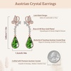 image:imageCute Butterfly Austrian Crystal Teardrop Dangle Earrings for Women Trendy Drop Earring 14K Gold Plated Hypoallergenic JewelryFern Green