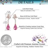 image:imageCute Butterfly Austrian Crystal Teardrop Dangle Earrings for Women Trendy Drop Earring 14K Gold Plated Hypoallergenic JewelryPink