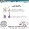 image:imageCute Butterfly Austrian Crystal Teardrop Dangle Earrings for Women Trendy Drop Earring 14K Gold Plated Hypoallergenic JewelryPurple