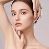 image:imageCute Butterfly Austrian Crystal Teardrop Dangle Earrings for Women Trendy Drop Earring 14K Gold Plated Hypoallergenic JewelryWhite Clear
