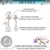 image:imageCute Butterfly Austrian Crystal Teardrop Dangle Earrings for Women Trendy Drop Earring 14K Gold Plated Hypoallergenic JewelryWhite Clear
