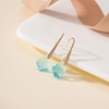 image:imageDainty Austrian Crystal Baroque Drop Dangle Earrings for Women 14K Gold Plated Hook Earring Hypoallergenic Jewelry Gifts for WomenAquamarine