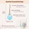 image:imageDainty Austrian Crystal Baroque Drop Dangle Earrings for Women 14K Gold Plated Hook Earring Hypoallergenic Jewelry Gifts for WomenAquamarine