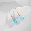 image:imageDainty Austrian Crystal Baroque Drop Dangle Earrings for Women 14K Gold Plated Hook Earring Hypoallergenic Jewelry Gifts for WomenAquamarine