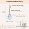 image:imageDainty Austrian Crystal Baroque Drop Dangle Earrings for Women 14K Gold Plated Hook Earring Hypoallergenic Jewelry Gifts for WomenAurora Borealis