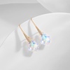 image:imageDainty Austrian Crystal Baroque Drop Dangle Earrings for Women 14K Gold Plated Hook Earring Hypoallergenic Jewelry Gifts for WomenAurora Borealis