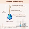 image:imageDainty Austrian Crystal Baroque Drop Dangle Earrings for Women 14K Gold Plated Hook Earring Hypoallergenic Jewelry Gifts for WomenBermuda Blue
