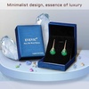 image:imageDainty Austrian Crystal Baroque Drop Dangle Earrings for Women 14K Gold Plated Hook Earring Hypoallergenic Jewelry Gifts for WomenEmerald