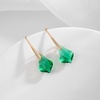 image:imageDainty Austrian Crystal Baroque Drop Dangle Earrings for Women 14K Gold Plated Hook Earring Hypoallergenic Jewelry Gifts for WomenEmerald