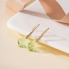 image:imageDainty Austrian Crystal Baroque Drop Dangle Earrings for Women 14K Gold Plated Hook Earring Hypoallergenic Jewelry Gifts for WomenFern Green