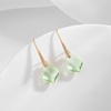 image:imageDainty Austrian Crystal Baroque Drop Dangle Earrings for Women 14K Gold Plated Hook Earring Hypoallergenic Jewelry Gifts for WomenFern Green