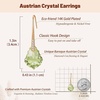 image:imageDainty Austrian Crystal Baroque Drop Dangle Earrings for Women 14K Gold Plated Hook Earring Hypoallergenic Jewelry Gifts for WomenFern Green
