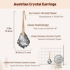 image:imageDainty Austrian Crystal Baroque Drop Dangle Earrings for Women 14K Gold Plated Hook Earring Hypoallergenic Jewelry Gifts for WomenGreyBlack