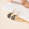 image:imageDainty Austrian Crystal Baroque Drop Dangle Earrings for Women 14K Gold Plated Hook Earring Hypoallergenic Jewelry Gifts for WomenGreyBlack