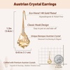image:imageDainty Austrian Crystal Baroque Drop Dangle Earrings for Women 14K Gold Plated Hook Earring Hypoallergenic Jewelry Gifts for WomenLight Topaz