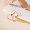 image:imageDainty Austrian Crystal Baroque Drop Dangle Earrings for Women 14K Gold Plated Hook Earring Hypoallergenic Jewelry Gifts for WomenPink