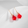image:imageDainty Austrian Crystal Baroque Drop Dangle Earrings for Women 14K Gold Plated Hook Earring Hypoallergenic Jewelry Gifts for WomenRed
