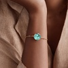 image:imageEVEVIC Austrian Crystal Bracelet for Women 14K Gold Plated Dainty Adjustable Chain Bracelets Colorful Charm Jewelry GiftGreen Opal Main Rose Goldtone