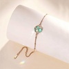 image:imageEVEVIC Austrian Crystal Bracelet for Women 14K Gold Plated Dainty Adjustable Chain Bracelets Colorful Charm Jewelry GiftGreen OpalAurora Borealis Crystal