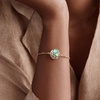 image:imageEVEVIC Austrian Crystal Bracelet for Women 14K Gold Plated Dainty Adjustable Chain Bracelets Colorful Charm Jewelry GiftGreen OpalAurora Borealis Crystal