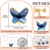 image:imageEVEVIC Austrian Crystal Butterfly Clip On Earrings for Women Adjustable Screw Back Non Pierced Earring 14K Gold Plated Hypoallergenic JewelryDark Blue