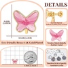 image:imageEVEVIC Austrian Crystal Butterfly Clip On Earrings for Women Adjustable Screw Back Non Pierced Earring 14K Gold Plated Hypoallergenic JewelryPink