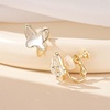 image:imageEVEVIC Austrian Crystal Butterfly Clip On Earrings for Women Adjustable Screw Back Non Pierced Earring 14K Gold Plated Hypoallergenic JewelryWhite Clear
