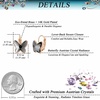 image:imageEVEVIC Austrian Crystal Butterfly Earrings Drop Leverback Earrings for Women 14K Rose Gold Plated Hypoallergenic Jewelry GiftsBlack